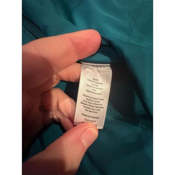 Talbots Women's XL Reversible Quilted Vest Navy/Green Casual Sleeveless - Picture 10 of 10